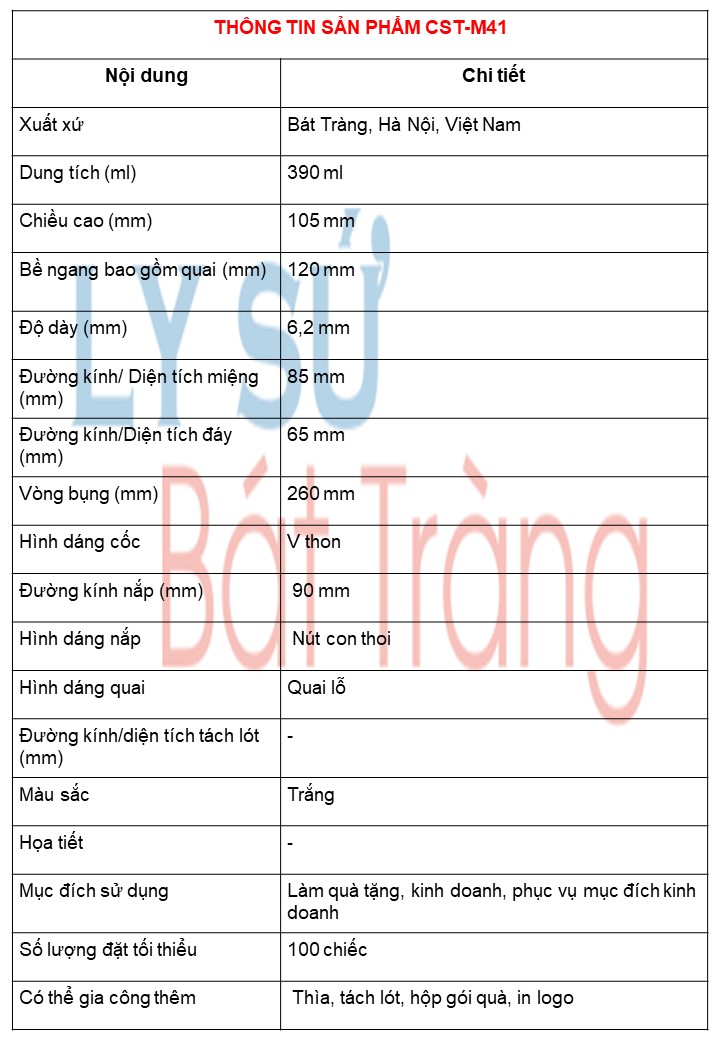 Ly sứ trắng Bát Tràng chất lượng 