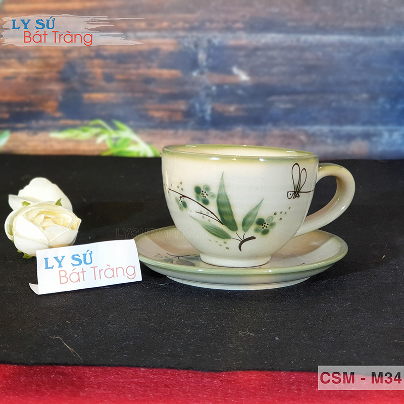 Cốc Capuchino trắng ngà CSM - M34