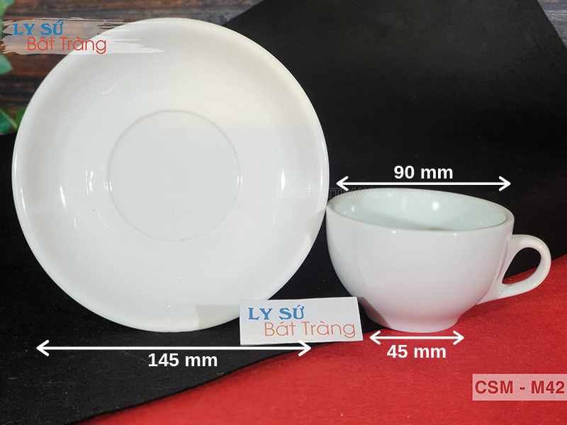 Ly sứ trắng tách lót