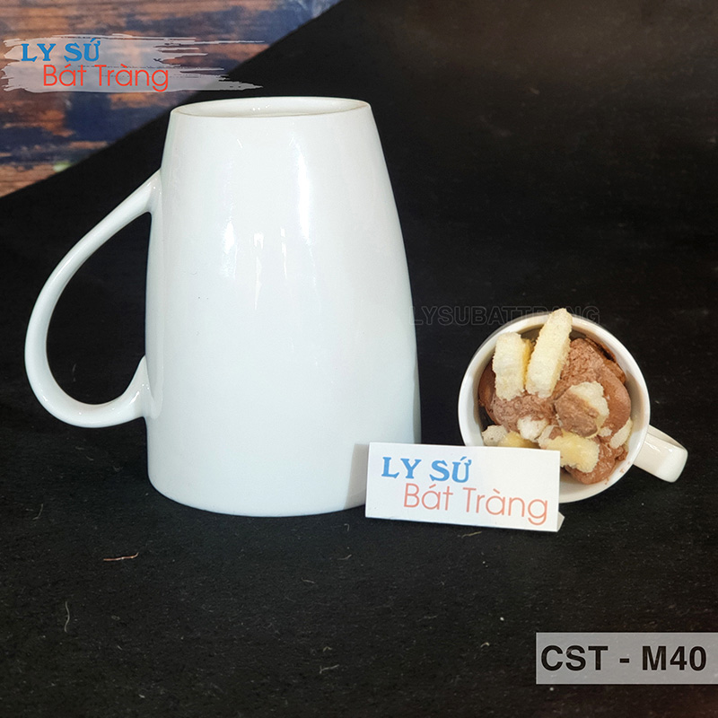 Cốc sứ trắng đại CST - M40 trở thành món quà tặng ý nghĩa