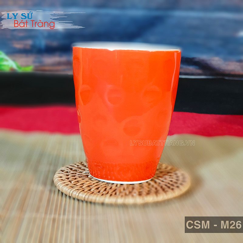 Cốc sứ màu không quai Bát Tràng chính hãng