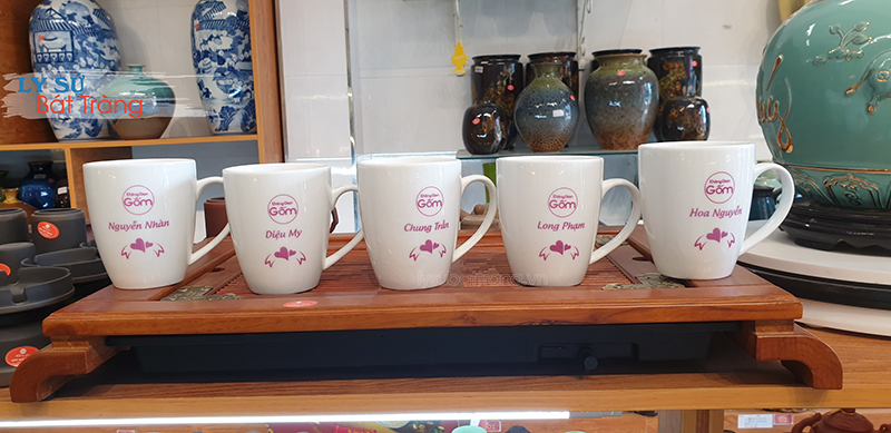 Mẫu ly sứ in logo