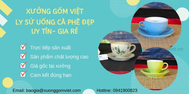 Cung cấp ly sứ uống cà phê đẹp gia rẻ, chất lượng