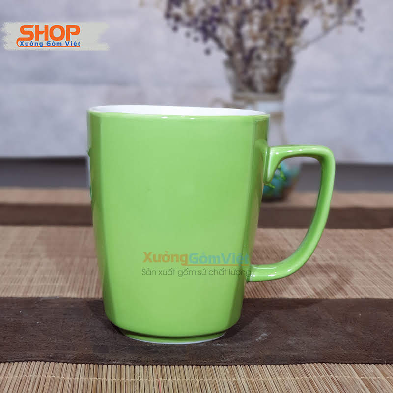 Cốc sứ M58 màu xanh lá cây 
